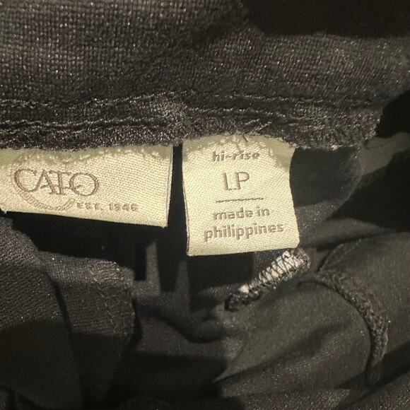 Black Cato Size Large Ponte Pants Petite Office Work Comfy Stretchy Classic - Picture 6 of 9